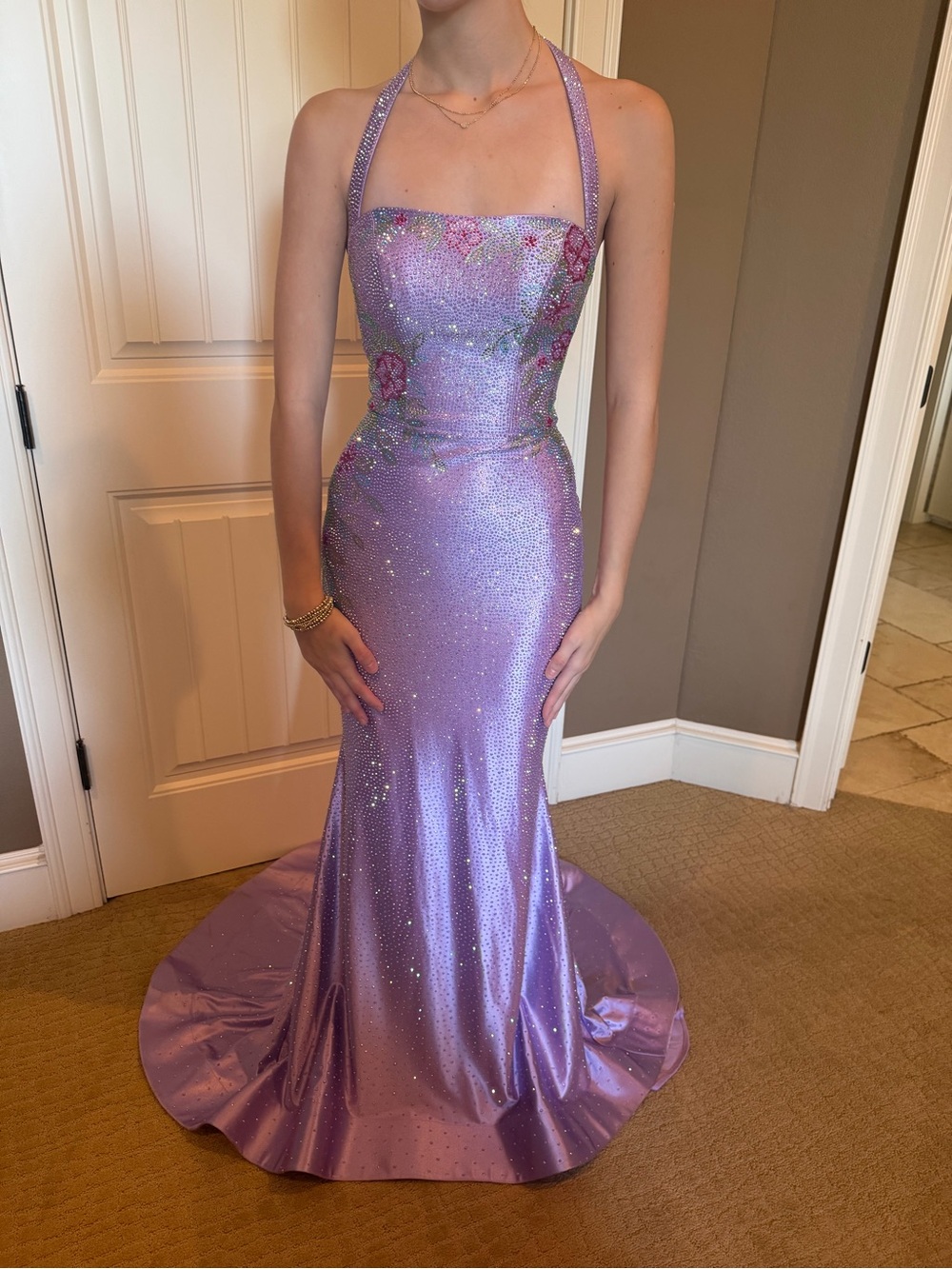 Lilac purple sherri hill prom dress asking $450 originally $800. Size 00